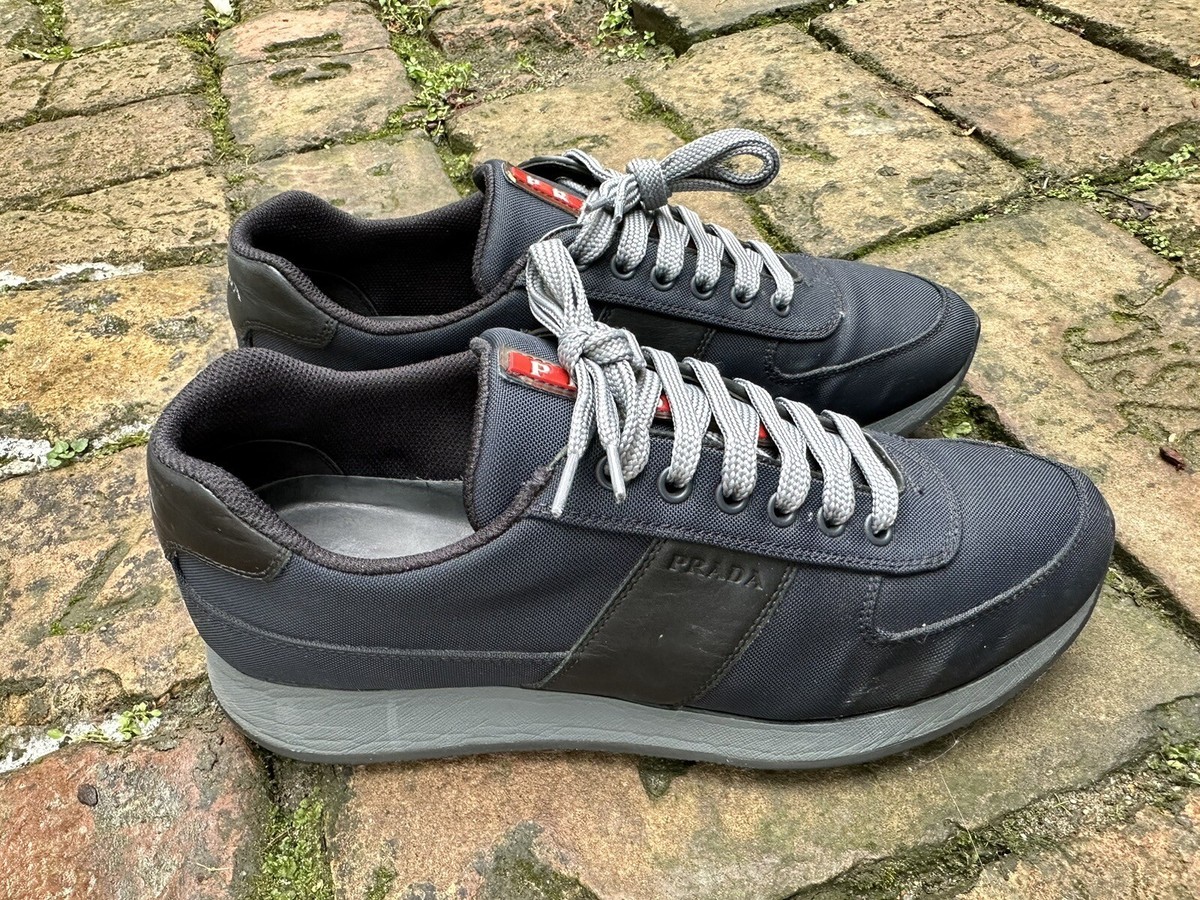💥Prada💥4E-3341) Men's Runners Navy U.K-8.5/U.S-9.5-10/Euro-43 | eBay