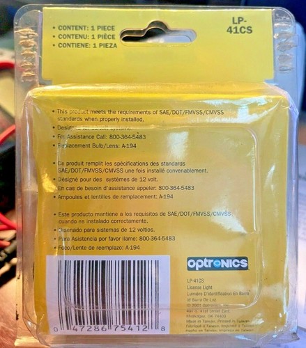 Luz de licencia Optronics Stud-Mont LP-41S - Imagen 2 de 4