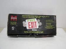 Morris 73040  Combo LED Exit Emergency Light Double Sided Red LED on White