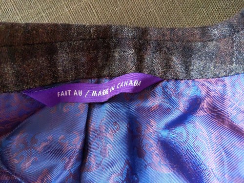 38R Ted Baker Shooting Elbow Purple Plaid Blazer Jacket Sport Coat - Picture 8 of 9