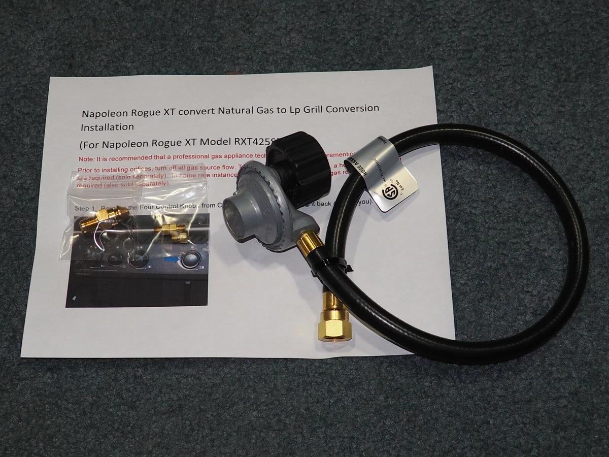 Propane grill conversion to natural gas top
