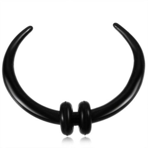 HORN SHAPED 16G Surgical Steel Nose Ring Septum Jewellery Gold Black SC13 eBay
