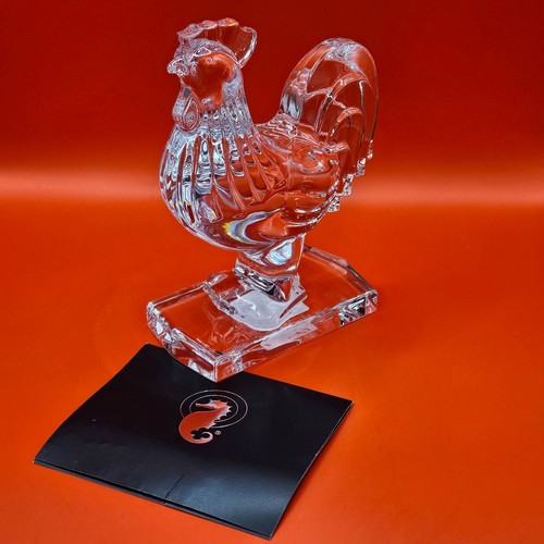 Waterford Rooster Sculpture Lead Crystal 6.25" Collectible NIB 40027970 (131) - Picture 1 of 9