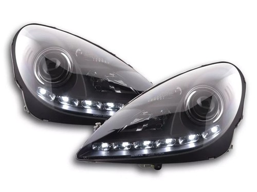 XENON Scheinwerfer schwarz für Mercedes Benz SLK 171 04-11 Led Tagfahrlicht LWR - Bild 7 von 9