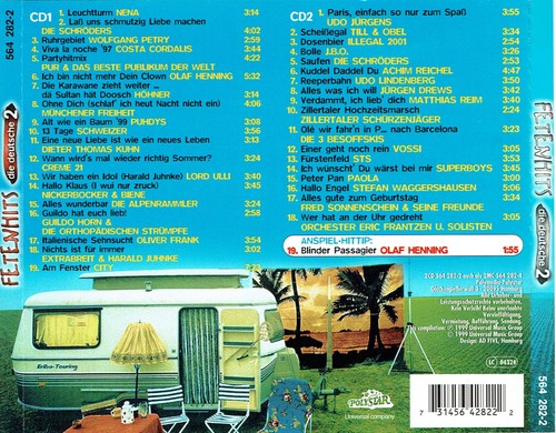 (CD) Fetenhits - Die Deutsche 2 - Puhdys, City, Nena, Udo Lindenberg, J.B.O. - Bild 2 von 2