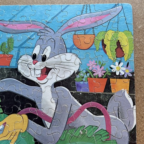 1974 Whitman Bugs Bunny Gardening Jigsaw Puzzle 99 pc Looney Tunes Used Complete - Picture 6 of 17