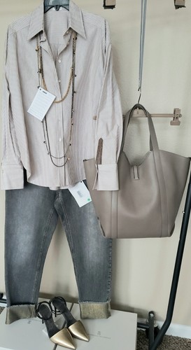 New Brunello Cucinelli $1425 10US/40IT Pointy Leather/Monili Ankle-Strap Pumps - Picture 18 of 24