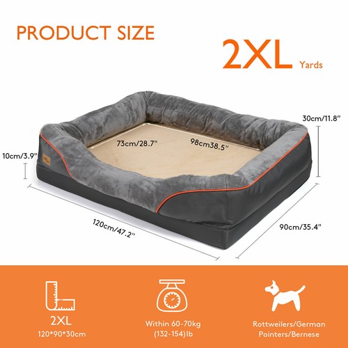 Premium Orthopedic Thick Foam Waterproof Pets Dog Bed Sofa with Removable Cover - Picture 16 of 16