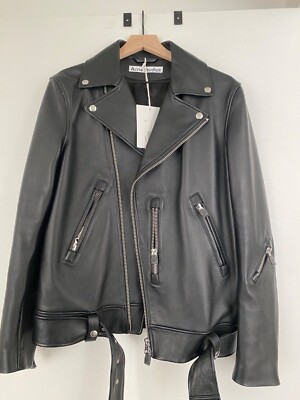 NEW WITH TAGS - Acne Studios Nate Leather Moto Jacket Black