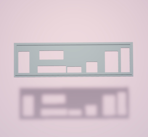 MSI B350m Gaming Pro, I/O Shield, 3D Printed, IO Backplate - Afbeelding 1 van 6