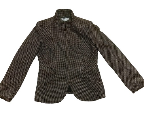 Chaqueta Blazer Carlisle Mujer Marrón y Tostado Cremallera Tweed 12 Lana Cachemira - Imagen 5 de 15