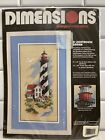 New ListingDimensions A Lighthouse Dream Stamped Cross Stitch Kit #3145 Nautical 1994 Nos