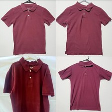 Lot of 4 XL 14 Teen Boys Maroon Polo Shirts School uniform 17x25 inch Place