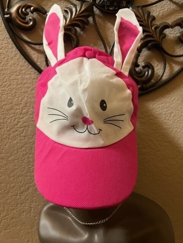 Children/Kids Blue & Pink Two Easter Bunny Rabbit Hats w/Ears. - Picture 3 of 4