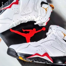 Air Jordan 7 US 12 Men's White/Red/Black/Gold Retro Nike Cardinal CU9307 106 NIB
