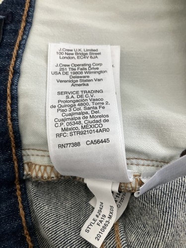 Madewell Jeans Women's Size 37 (US SZ 14W) 10" High Rise skinny - Picture 17 of 18