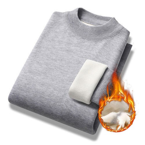 Herren Rollkragen Pullover Winter Warm Verdickt Strick Einfarbig Freizeit Pulli Oberteil - Bild 17 von 25