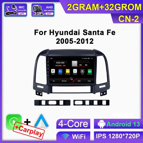 For Hyundai Santa Fe 2 2005-2012 Android Car Stereo Radio CarPlay Player GPS DSP - Picture 22 of 24