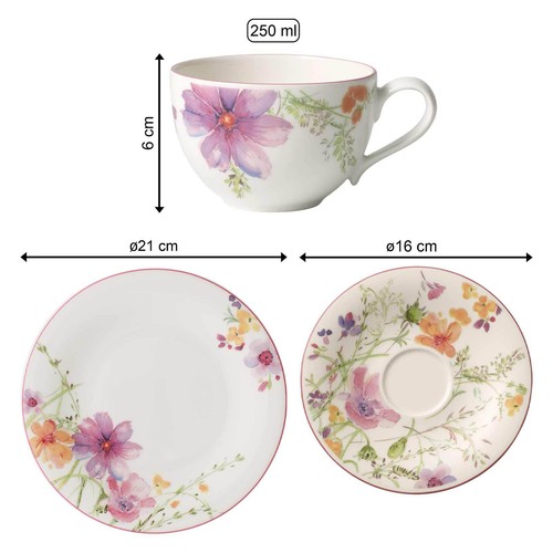 Villeroy & Boch Mariefleur Basic Geschirrset Kaffeeset Blumendesign Porzellan - Bild 15 von 110