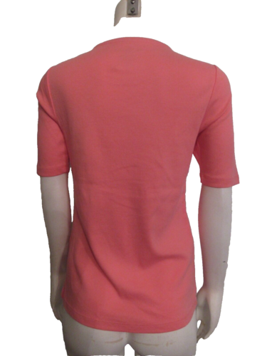 chico's watermelon 100% cotton short sleeve basic knit round neck t shirt top S - Picture 5 of 13