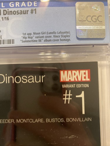 Moon Girl and Devil Dinosaur #1 2016 Marvel First App CGC 9.6 Hip Hop Variant - Picture 2 of 17