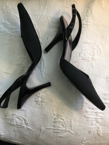 Calvin Klein 8M Larette schwarz Ripsband spitz zulaufend Slingback Heels - Bild 4 von 10