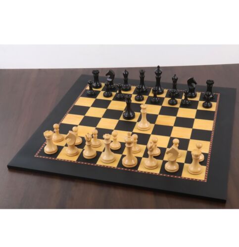 3.9" Zadar Series Modern Minimalist Chess Set- Chess Pieces Only- Weighted Eboni - Picture 2 of 11
