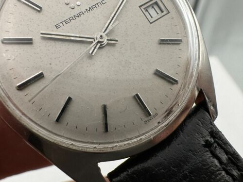 Vintage ETERNA-MATIC 633.2081.41 Silver Date Dial Automatic Cal 12824 - 33 mm - Picture 8 of 14