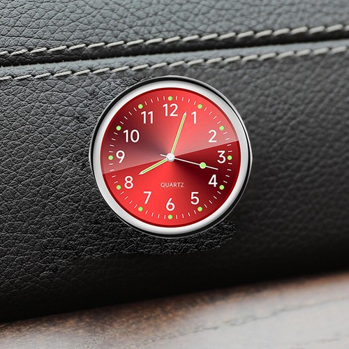 1x Mini Quartz Analog Watch Stick-On Clock Luminous Car Interior Accessories Red - Picture 9 of 14