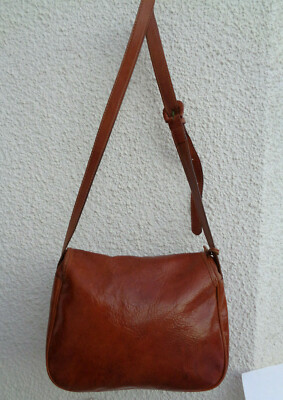 Sac à Main En Cuir THE BRIDGE Vintage – Marron, Porté épaule, Cuir Authentique Made In Italy