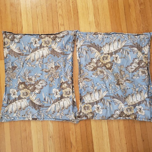 SET DI 2 cuscini Lauren Ralph Lauren finte floreali tropicali blu marrone marrone chiaro - Foto 2 di 10