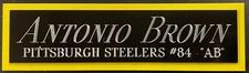 ANTONIO BROWN STEELERS NAMEPLATE AUTOGRAPHED SIGNED FOOTBALL HELMET JERSEY PHOTO