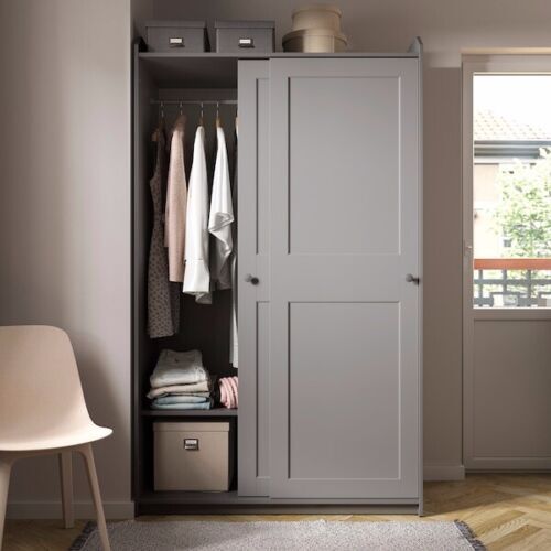 IKEA PAX Wardrobe Sliding Door Rail Guide / Bracket – Genuine 10005644 (4-Pack) – Grey