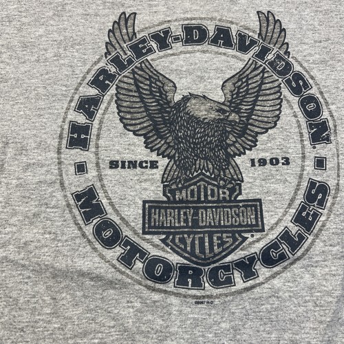 Harley Davidson Herren XL Kurzarm Hemd Grau Wichita Kansas Gebraucht. ST17 - Bild 2 von 6