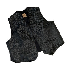 WahMaker frontier Mens VEST mens size 2XL costume black gray western gambler