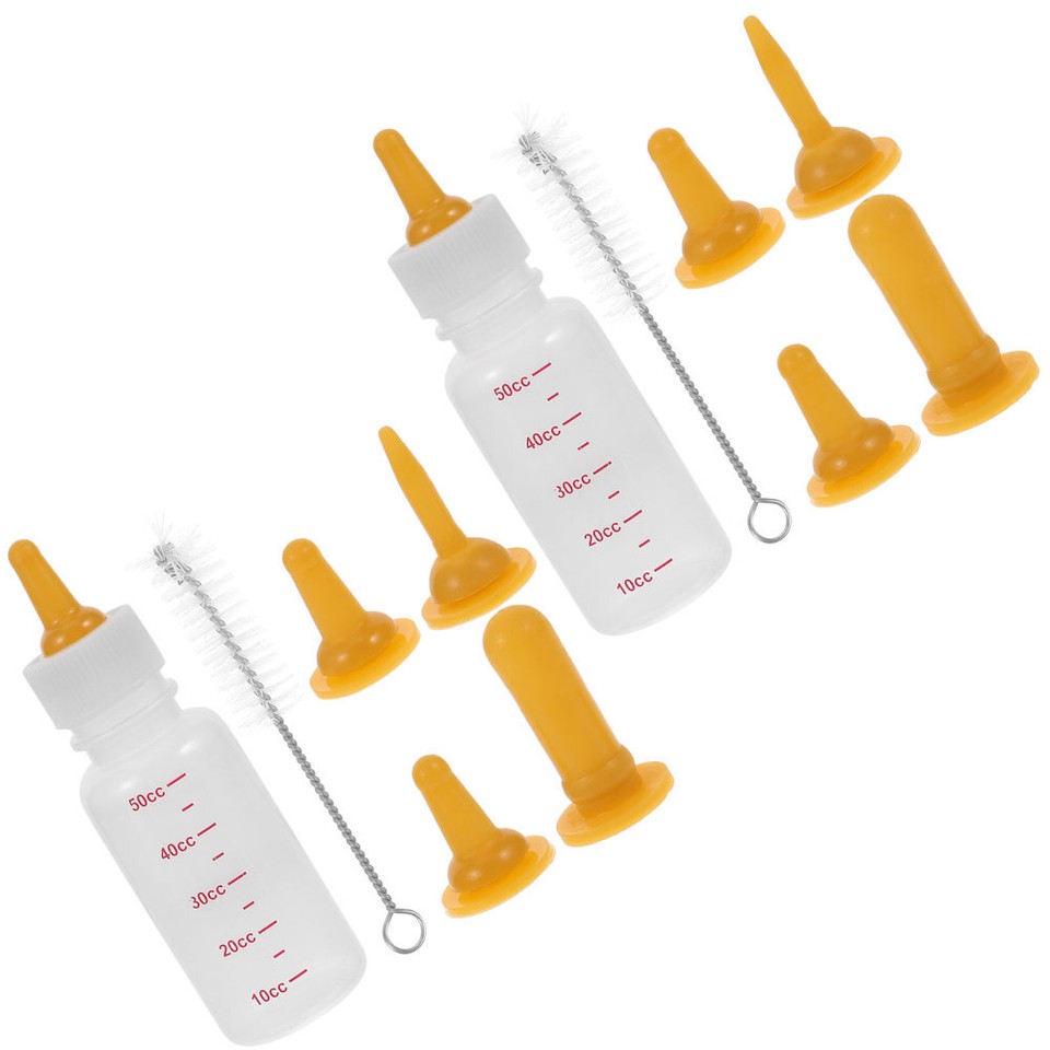 2 Set Cat Milk Bottle Pet Feeding Supplies Kitten Dog Water Nurser