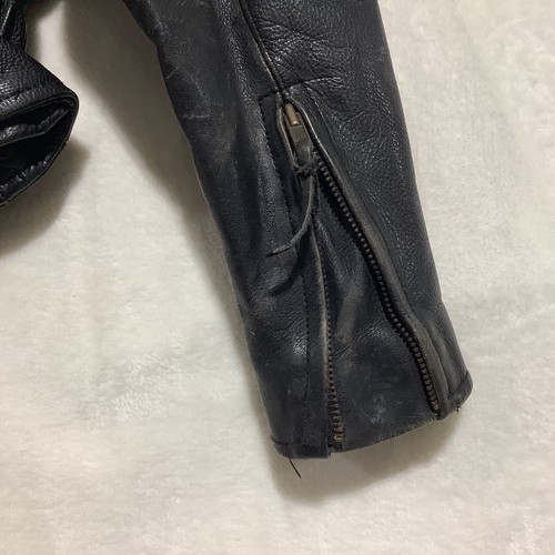 VTG RARE Trim Leather Jacket Braid Thinsulate Heavy Motorcycle Biker Liner 90s L - Picture 7 of 14