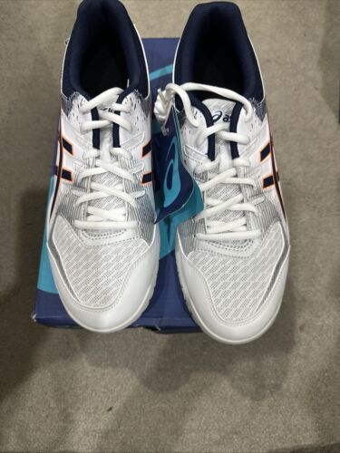 Asics Gel Rocket 9 White/Peacoat Men’s Uk Side 8 (Last Pair) - Picture 3 of 8