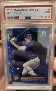 2022 Bowman Chrome Sapphire Seiya Suzuki Rookie RC #69 PSA 9