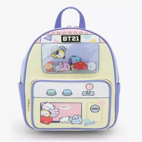 MINI MOCHILA BT21 MÁQUINA GARRAS NUEVA BTS ARMY LINE FRIENDS UNIVERSO PLANETA BT