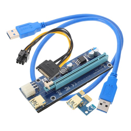  Graphics Card Extension Cable Computer Monitor Power Cord Adapter - Afbeelding 11 van 12