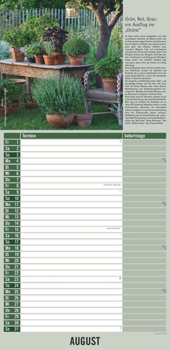 Kalender 2025 - Kräuter & Gewürze Streifenplaner 2025 - 22 x 45 cm Wandkalender - Bild 9 von 12
