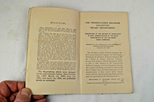 1894 Pennsylvania Railroad Voluntary Relief Fund Certificate & Regulations Ex - 第 7/12 張圖片