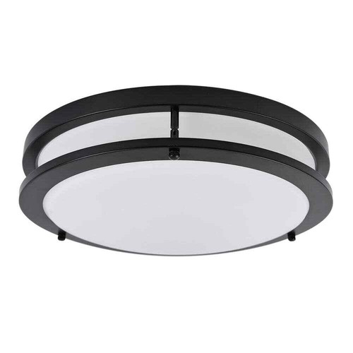 ENERGETIC LIGHTING 14" LED Flush Mount Light Brushed Nickel Double Ring - Bild 1 von 8