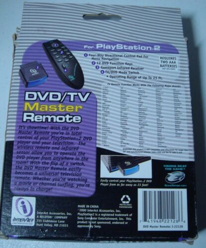 Playstation 2 DVD/TV Master Remote InterAct PS2 Infrared Remote Boxed Complete! - Picture 2 of 7