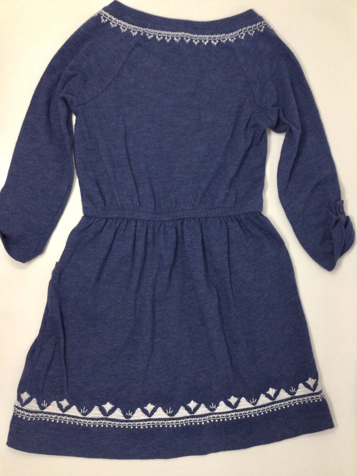 Cherokee Blue & White Winter Holiday Outfit Dress & Faux Fur Vest Size S 6/6X - Image 3 of 4