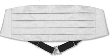 Vintage Silver METALLIC CUMBERBUN Men Accessory Tuxedo Fashion