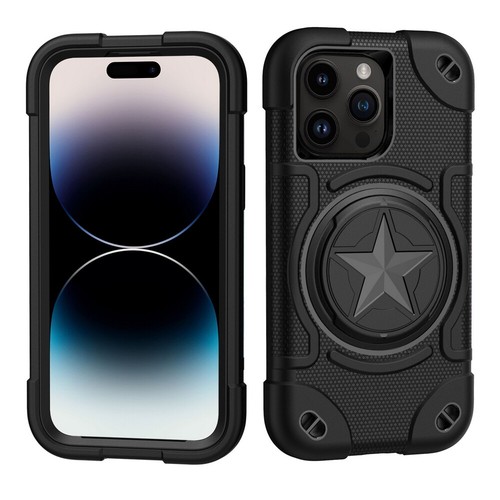 Custodia ibrida supporto presa cavalletto pop-up per iPhone 12 13 14 15 Pro max - Foto 3 di 91