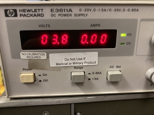 HP E3611A DC Power Supply , 20V, 1.5A, 35V, 0.85A - Picture 3 of 4