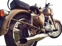 Passt FüR Royal Enfield AuspuffdäMpfer Matt Thunderbird 350 500 Red Rooster